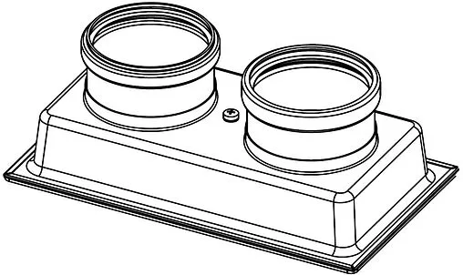 Адаптер разделительный Ø 60/100 x 80/80мм (алюм.) Protherm 0020199389