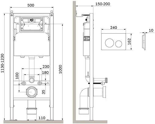 Инсталляция для подвесного унитаза Set 4 в 1 Am.Pm PrimeFit I012709.0101 с кнопкой белый глянцевый Инсталляция для подвесного унитаза Set 4 в 1 Am.Pm PrimeFit I012709.0101 с кнопкой белый глянцевый
