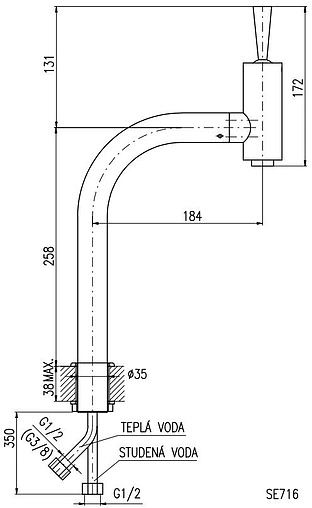 Смеситель для раковины Rav Slezak Seina Joystic хром SE716.5