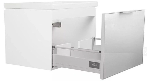 Тумба под умывальник подвесная Cersanit Stillo 60 серый хром/белый P-SZ-STL-CM/COL/AM/ZU60