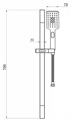 Душевая стойка Bravat Source чёрный матовый D170BW-ENG