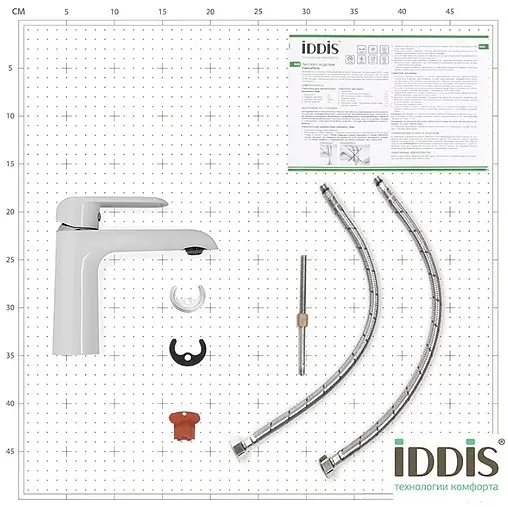 Смеситель для раковины IDDIS Calipso белый/хром CALSB00i01