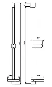Душевая штанга Vidima Fresh XL хром BA220AA, 2