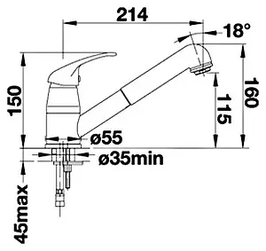 Смеситель для кухни с выдвижным изливом Blanco Daras - S жемчужный 524198 Смеситель для кухни с выдвижным изливом Blanco Daras - S жемчужный 524198, 3