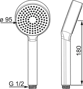 Лейка ручного душа Oras Apollo хром 254020, 3