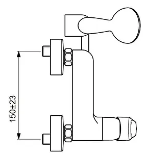 Смеситель для душа Vidima Balance хром BA266AA Смеситель для душа Vidima Balance хром BA266AA, 4