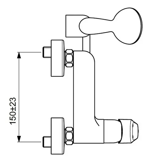 Смеситель для душа Vidima Balance хром BA266AA Смеситель для душа Vidima Balance хром BA266AA