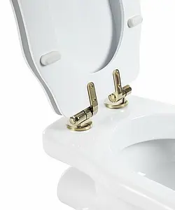 Крышка-сиденье для унитаза с микролифтом BelBagno Boheme белый BB115SCM-ORO Крышка-сиденье для унитаза с микролифтом BelBagno Boheme белый BB115SCM-ORO, 2