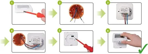 Проводной комнатный терморегулятор Wi-Fi ENGO белый E10-W