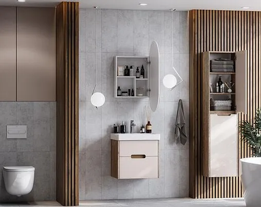 Тумба-умывальник подвесная Aquaton Оливия 55 бежевый/дуб веллингтон 1A2542K0OLVG0 Тумба-умывальник подвесная Aquaton Оливия 55 бежевый/дуб веллингтон 1A2542K0OLVG0