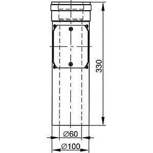 Ревизия для дымохода Ø 60/100мм (AL - FE) Viessmann LAS 7194833, 2