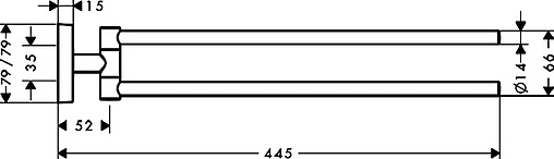 Полотенцедержатель Hansgrohe PuraVida хром 41512000