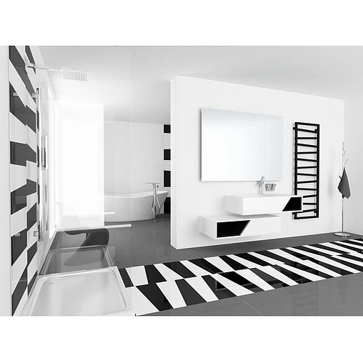 Полотенцесушитель электрический лесенка Terma Zigzag 835x500 черный металлик WLZIG083050 KMBCE1Е8