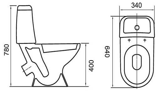 Унитаз-компакт MITO Hit белый S-KO-MI-HIT-ST-P-w