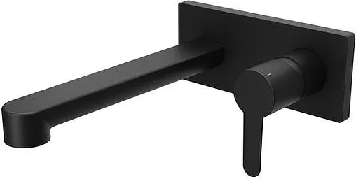 Смеситель для раковины из стены Ravak Puri чёрный матовый X070184 Смеситель для раковины из стены Ravak Puri чёрный матовый X070184