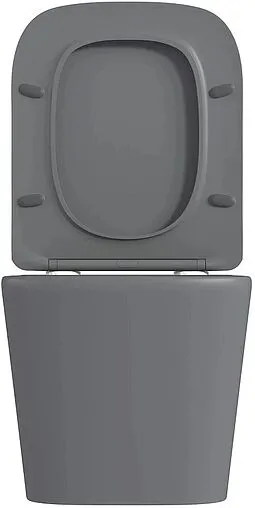 Унитаз подвесной безободковый Hansmann keramik Kvadro Grey серый матовый УНИ0017