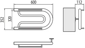Полотенцесушитель водяной Terminus Фокстрот 1&quot; БШ 320х600 полированная сталь 4620768881022, 2