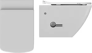 Унитаз подвесной с функцией биде и встроенным смесителем ISVEA Purita белый 10PLS1005I, 3