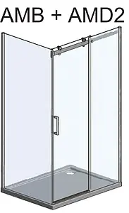 Боковая стенка 800мм прозрачное стекло Roltechnik Ambient Line AMB/800 621-8000000-00-02, 3