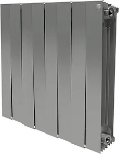 Радиатор биметаллический 8 секций Royal Thermo PianoForte 500 Silver Satin RTPNSS50008 Радиатор биметаллический 8 секций Royal Thermo PianoForte 500 Silver Satin RTPNSS50008, 1