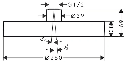 Лейка верхнего душа Hansgrohe Rainfinity 250 1jet шлифованная бронза/графит 26228140