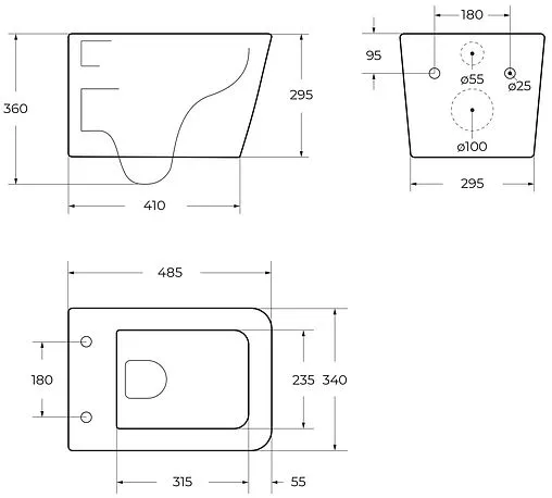 Унитаз подвесной безободковый BelBagno Due Tornado белый BB5171CH-TOR/SC