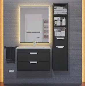 Тумба под умывальник подвесная Uperwood UPD Modul 65 чёрный матовый 2930205151 Тумба под умывальник подвесная Uperwood UPD Modul 65 чёрный матовый 2930205151, 5