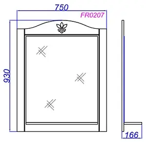 Зеркало Aqwella Franchesca 75 белый FR0207 Зеркало Aqwella Franchesca 75 белый FR0207, 2