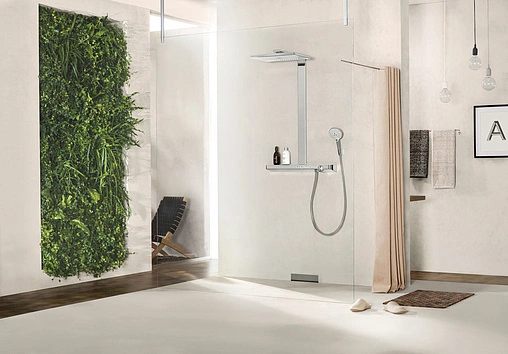 Душевая система с термостатом для душа Hansgrohe Rainmaker Select 460 3jet хром/белый 27106400