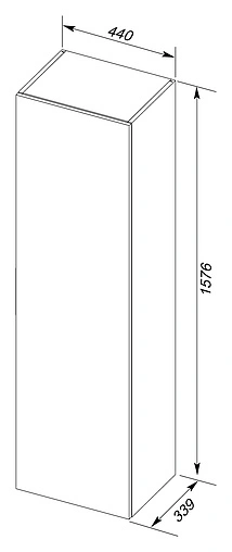 Шкаф-пенал подвесной Aquanet Алвита 40 капучино 183988