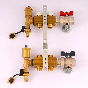 Группа коллекторная без расходомеров 2 отвода 1&quot;в/в x ¾&quot;ек Tiemme 3870046, 4