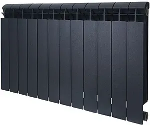 Радиатор биметаллический 12 секций Global Style Plus 500 черный Радиатор биметаллический 12 секций Global Style Plus 500 черный, 1