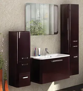 Тумба-умывальник подвесная Aquaton Валенсия 90 гранат 1A1235K0VA340 Тумба-умывальник подвесная Aquaton Валенсия 90 гранат 1A1235K0VA340, 4