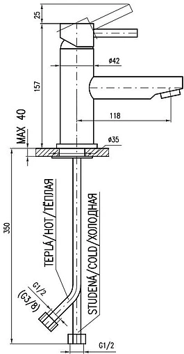 Смеситель для раковины Rav Slezak Seina золото SE927.5KZ