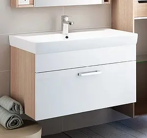 Тумба-умывальник подвесная IDDIS Mirro 80 белый/дерево MIR80W0i95K Тумба-умывальник подвесная IDDIS Mirro 80 белый/дерево MIR80W0i95K, 5