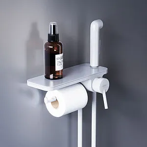 Гигиенический душ со смесителем и полкой Damixa Jupiter белый матовый 773500200, 3