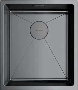 Мойка кухонная Omoikiri Taki 38-U/IF-GM вороненая сталь 4973106, 1