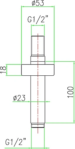 Держатель верхнего душа на потолок Fiore хром 35BTS002