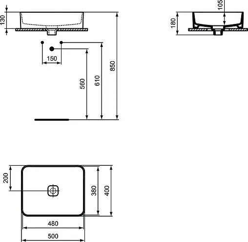 Раковина Ideal Standard Strada II 50 белый T296701