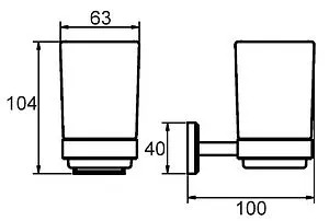 Стакан Milardo Labrador хром LABSMG0M45, 2