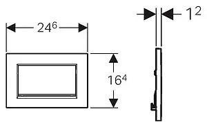 Клавиша смыва для унитаза Geberit Sigma 30 115.893.KY.1 хром глянцевый, 2