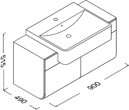 Тумба-умывальник подвесная ISVEA Marino 90 тик 23SQS503090I+10SQ51058SV Тумба-умывальник подвесная ISVEA Marino 90 тик 23SQS503090I+10SQ51058SV