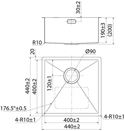 Мойка кухонная IDDIS Edifice 44 сатин EDI44S0i77