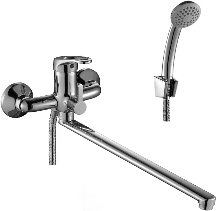Смеситель для ванны с длинным изливом Rossinka хром B35-32 Смеситель для ванны с длинным изливом Rossinka хром B35-32, 1