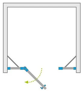 Дверь в нишу 1100мм прозрачное стекло Radaway Fuenta New DWJS 110 L+S 384030-01-01L+384090-01-01, 3