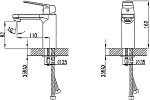 Смеситель для раковины SMARTsant Смарт-Флай хром SM213506AA Смеситель для раковины SMARTsant Смарт-Флай хром SM213506AA, 2
