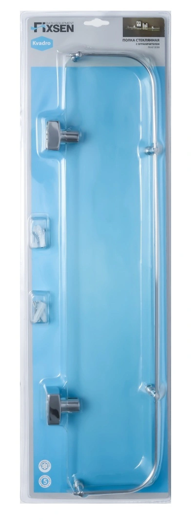 Полка Fixsen Kvadro хром FX-61303B