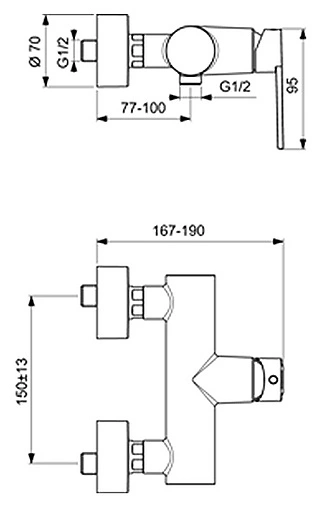 Смеситель для душа Ideal Standard IdealSmart хром B0464AA