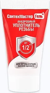 Клей-герметик анаэробный 15г красный СантехМастер Гель 61035 Клей-герметик анаэробный 15г красный СантехМастер Гель 61035, 2