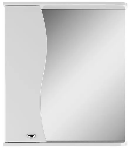 Шкаф-зеркало Айсберг Волна 60 L белый DA1046HZ
